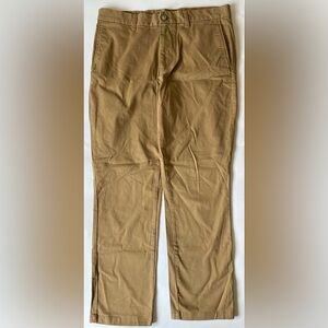 Old Navy Straight Bult-In-Flex Khaki Chino Pants Tan 33x32